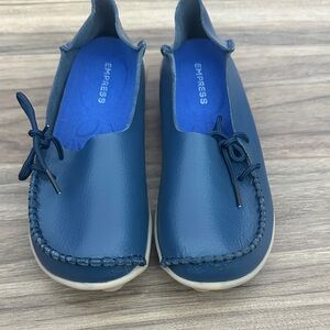 New Blue Leather Loafers